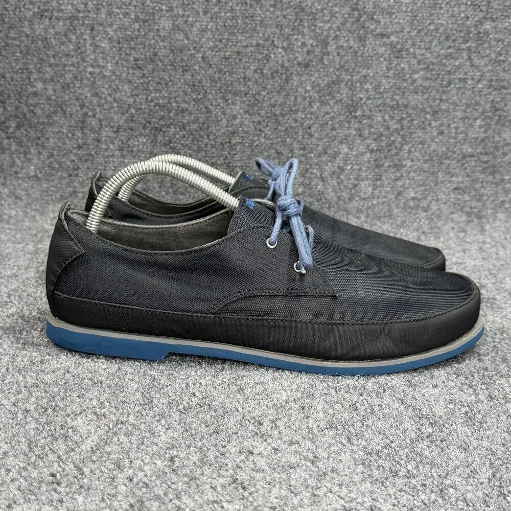 OluKai Honolulu Lace Mesh Boat Shoes Men's Size 12 Blue Nylon Low Lace‎ Sneakers